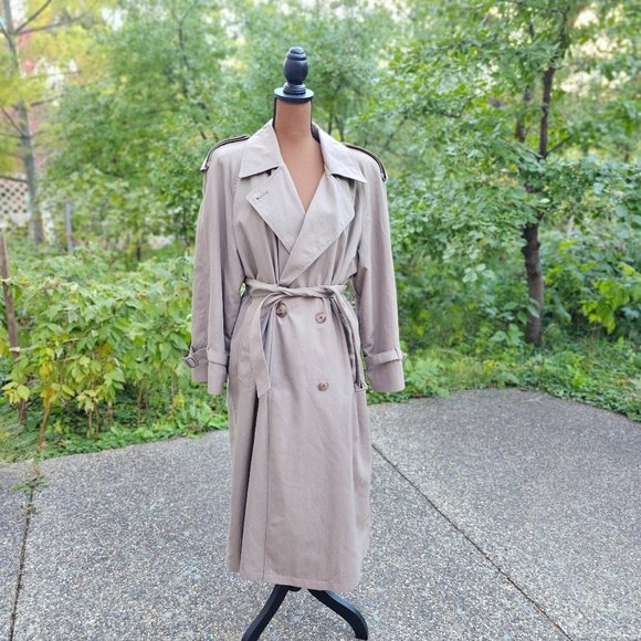 London Fog Jackets & Blazers - London Fog Trench Coat Double Breasted Long Belted With Removable Zip Liner